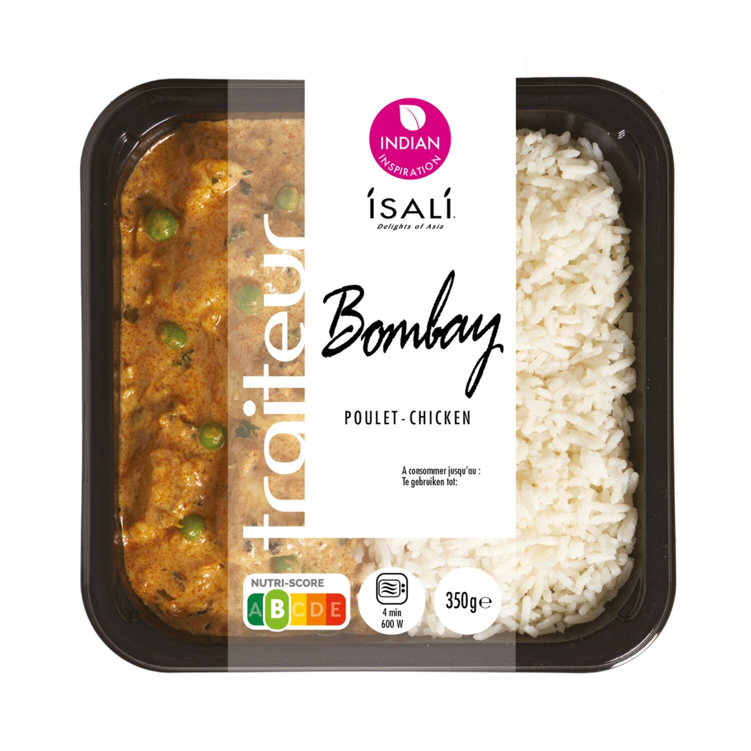 Isali kip Bombay met rijst 4x350g