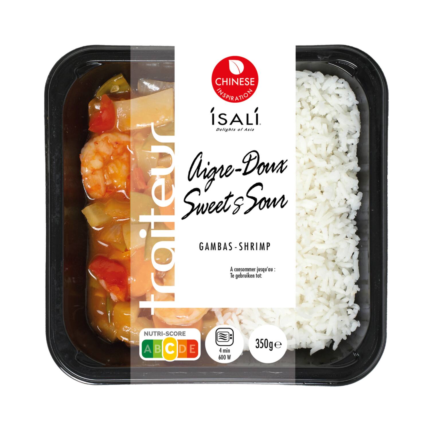 Isali gamba’s zoetzuur met rijst 4x350g