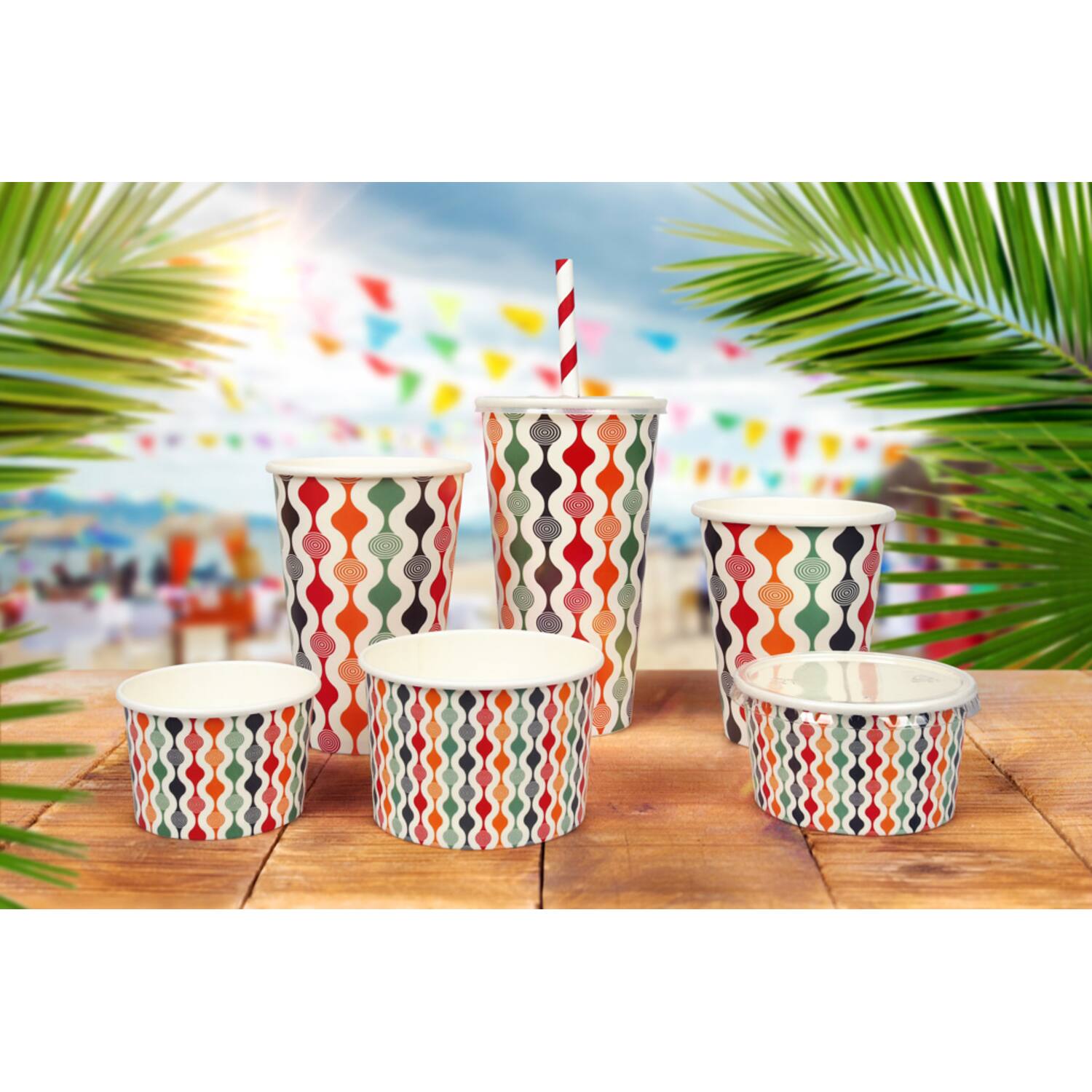 Premium Quality ijsbakjes 100ml Retro Ø7,5x4,5cm 20x50st