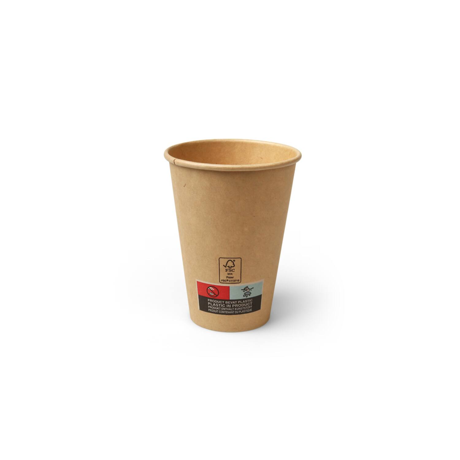 Kraft sausbakjes/koffiebekers 180ml karton Ø7x9,2cm 20x50st