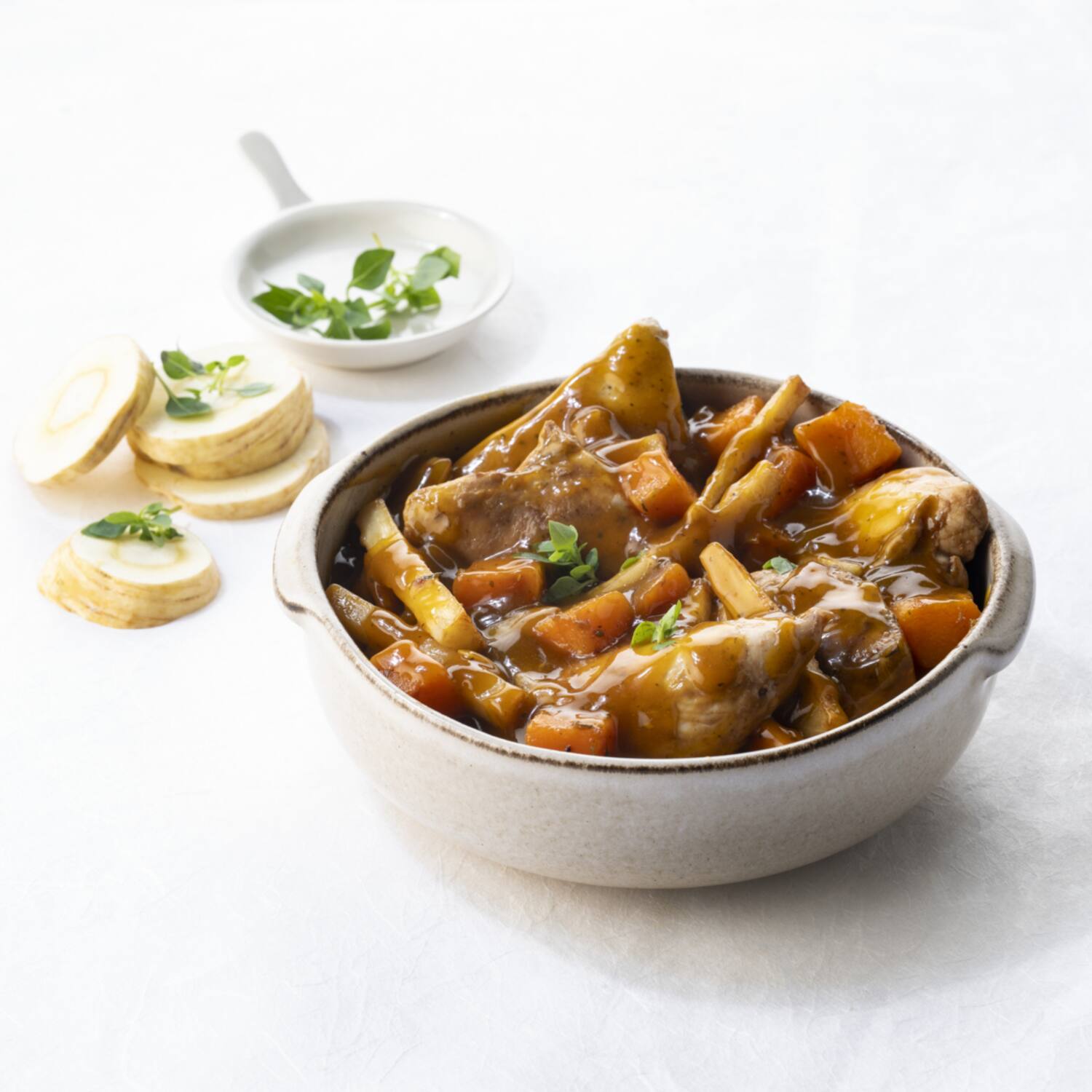 Stoofpotje kalkoen, butternut , sinaassaus 2,5 Kg COOKKING