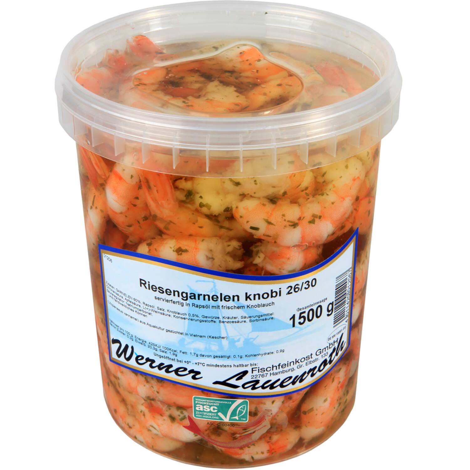 W. Lauenroth scampi’s in de lookolie 2x1,5kg