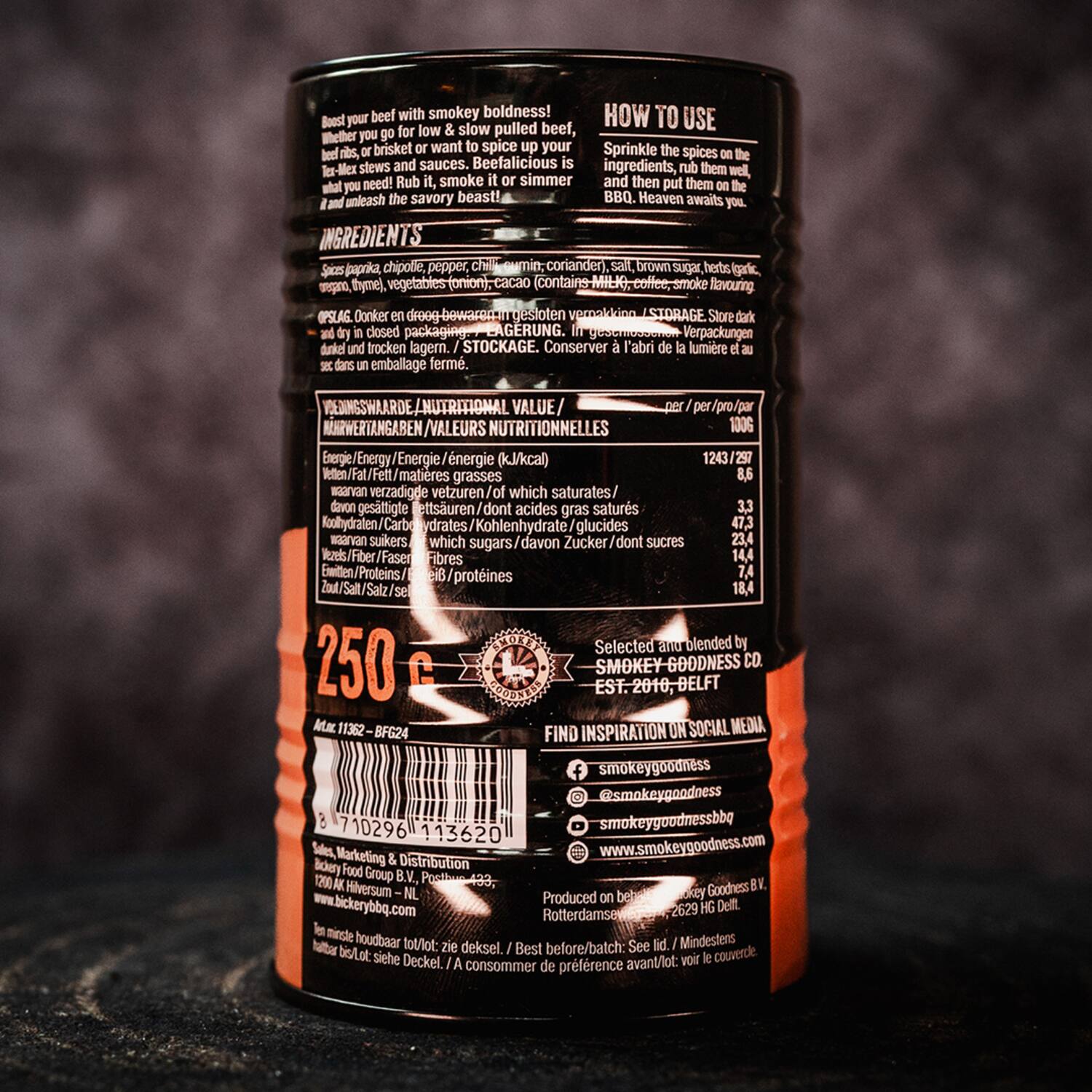 Smokey Goodness barbecuerub Beefalicious 6x250g