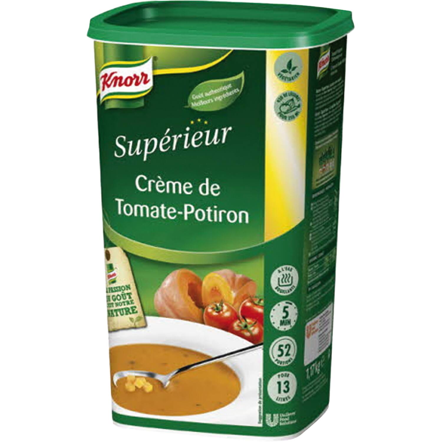 Knorr tomaat-pompoencremesoep 1,17kg