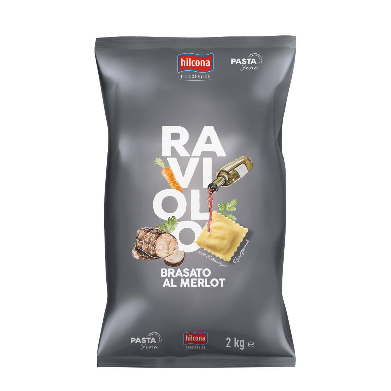Hilcona raviolo brasato 2x2kg