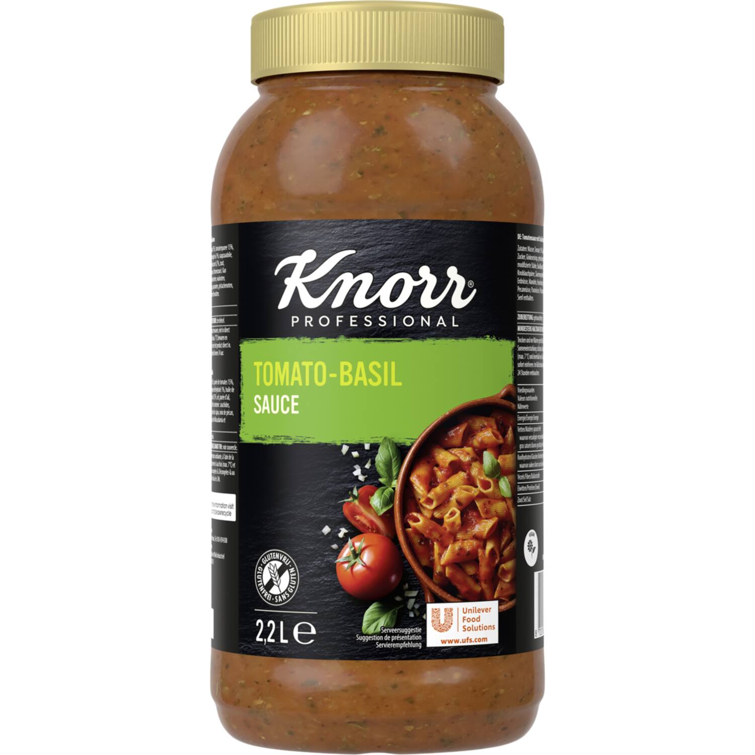 Knorr tomaat-basilicum saus 2x2,2l