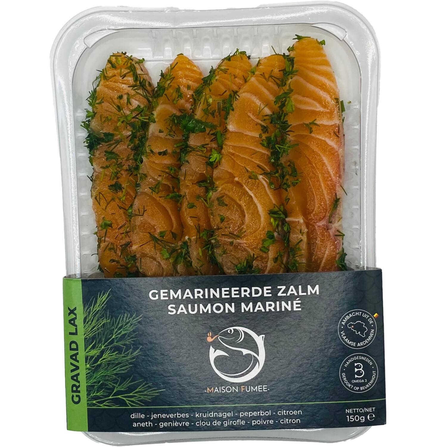 Maison Fumée zalm gravad lax 5x150g