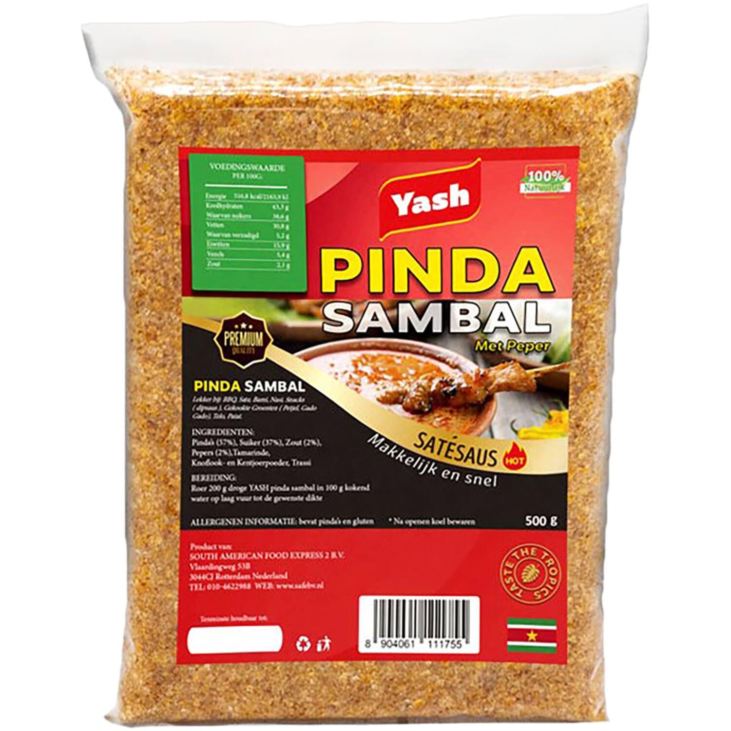 Yash pindasambal rood met peper 12x500g