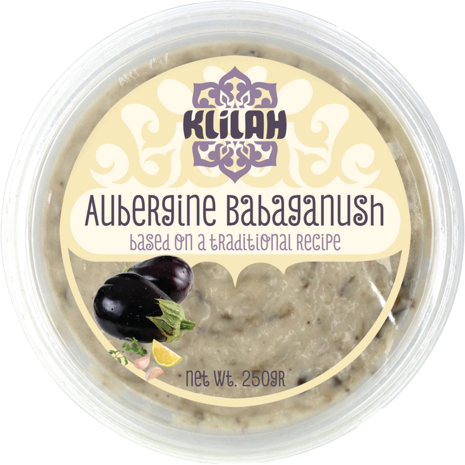 Klilah aubergine baba ganoush 12x250g