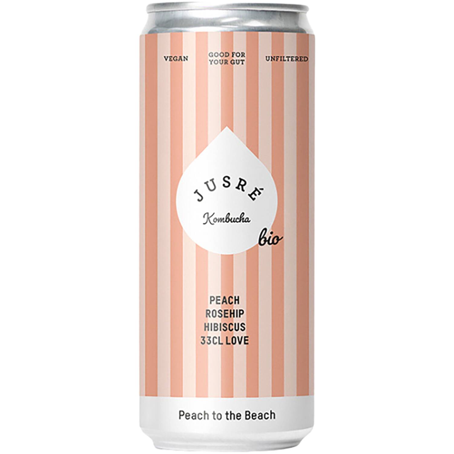 Jusré peach to the beach kombucha 24x330ml