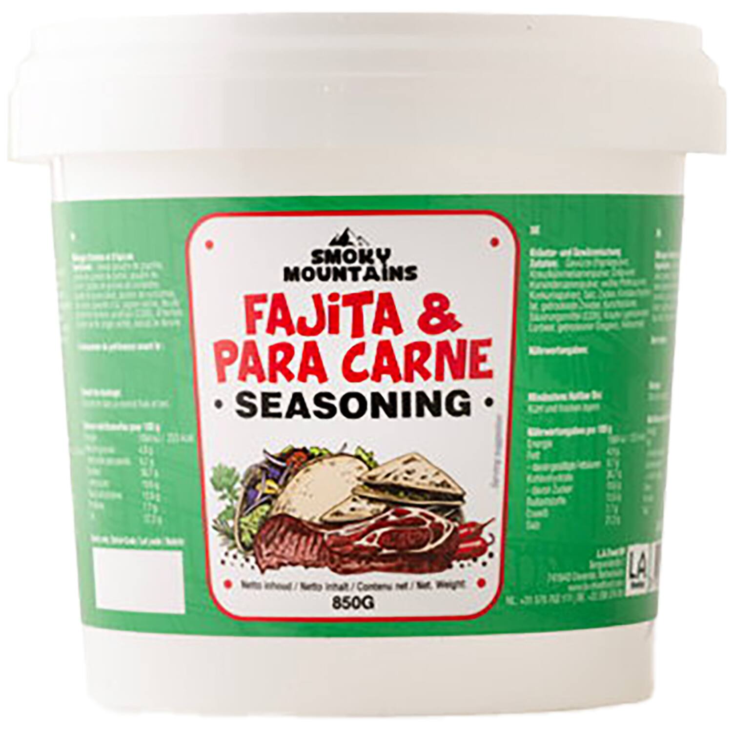 Smoky Mountains Fajita & Para Carne Seasoning 6x850g