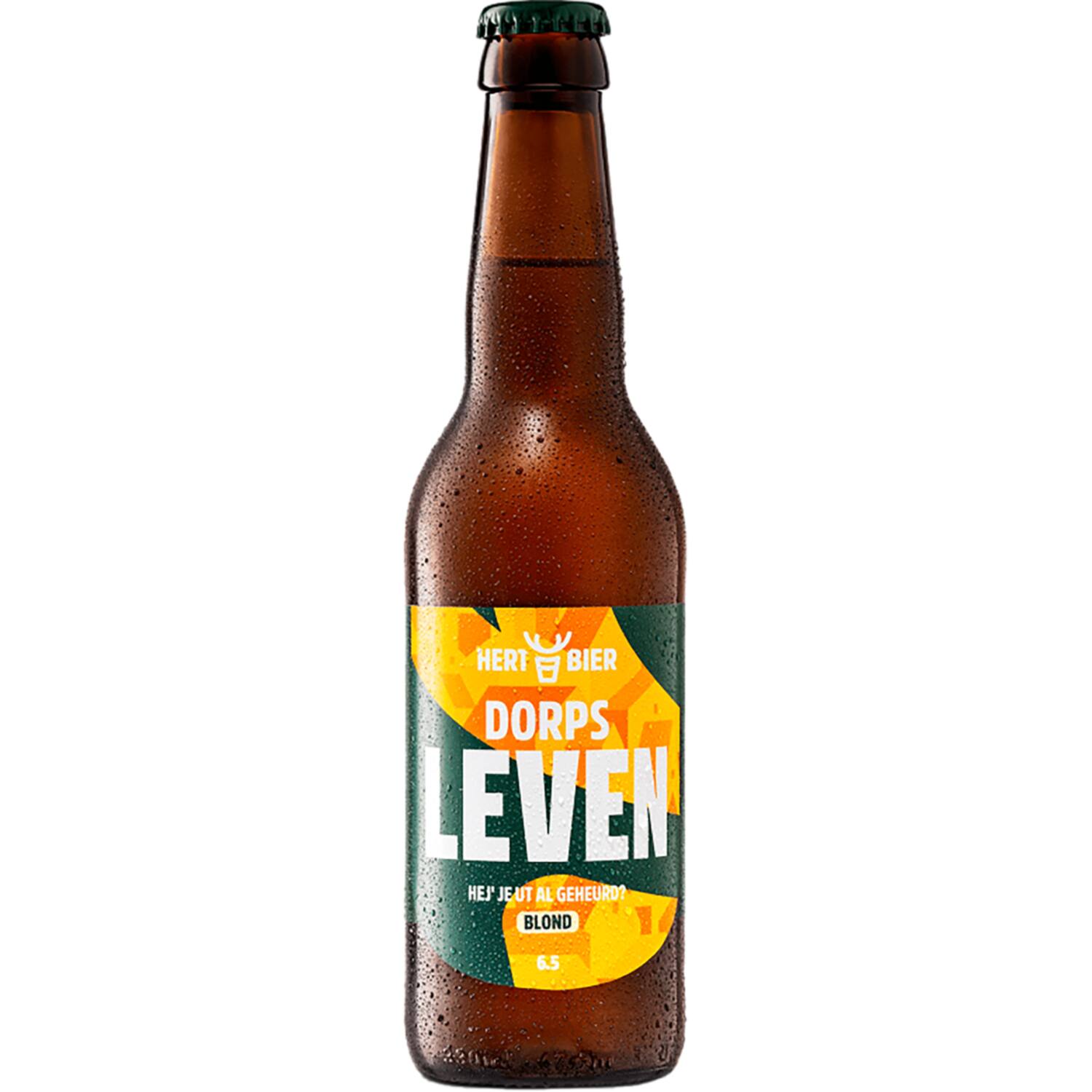 Hert Bier blond Dorps Leven 6,5% 24x330ml