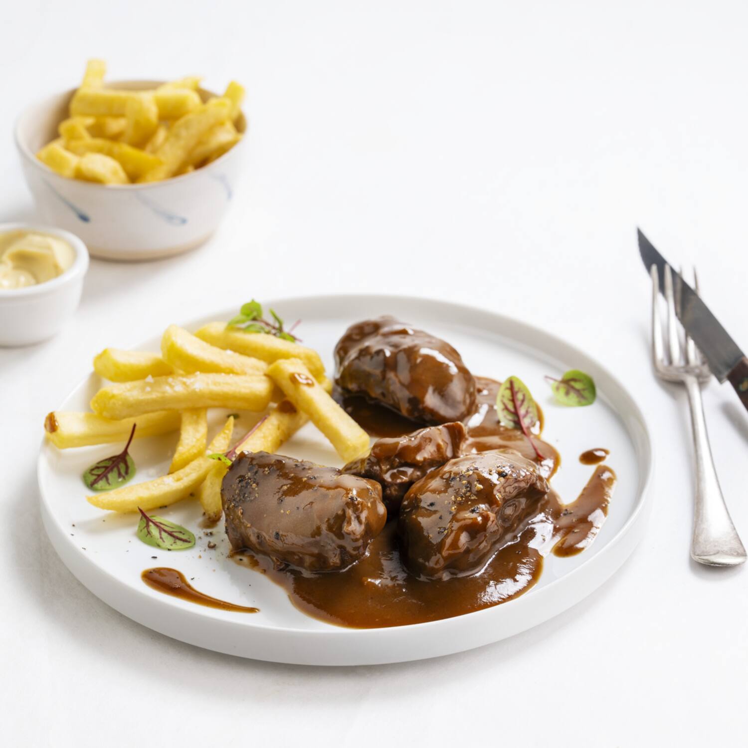 Cookking Varkenswangen zwarte peperroomsaus 2,5 kg