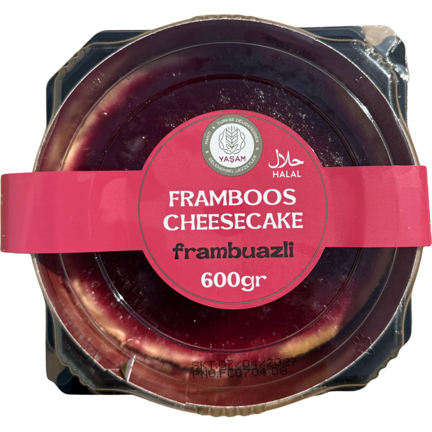 Yasam cheesecake framboos 4x600g