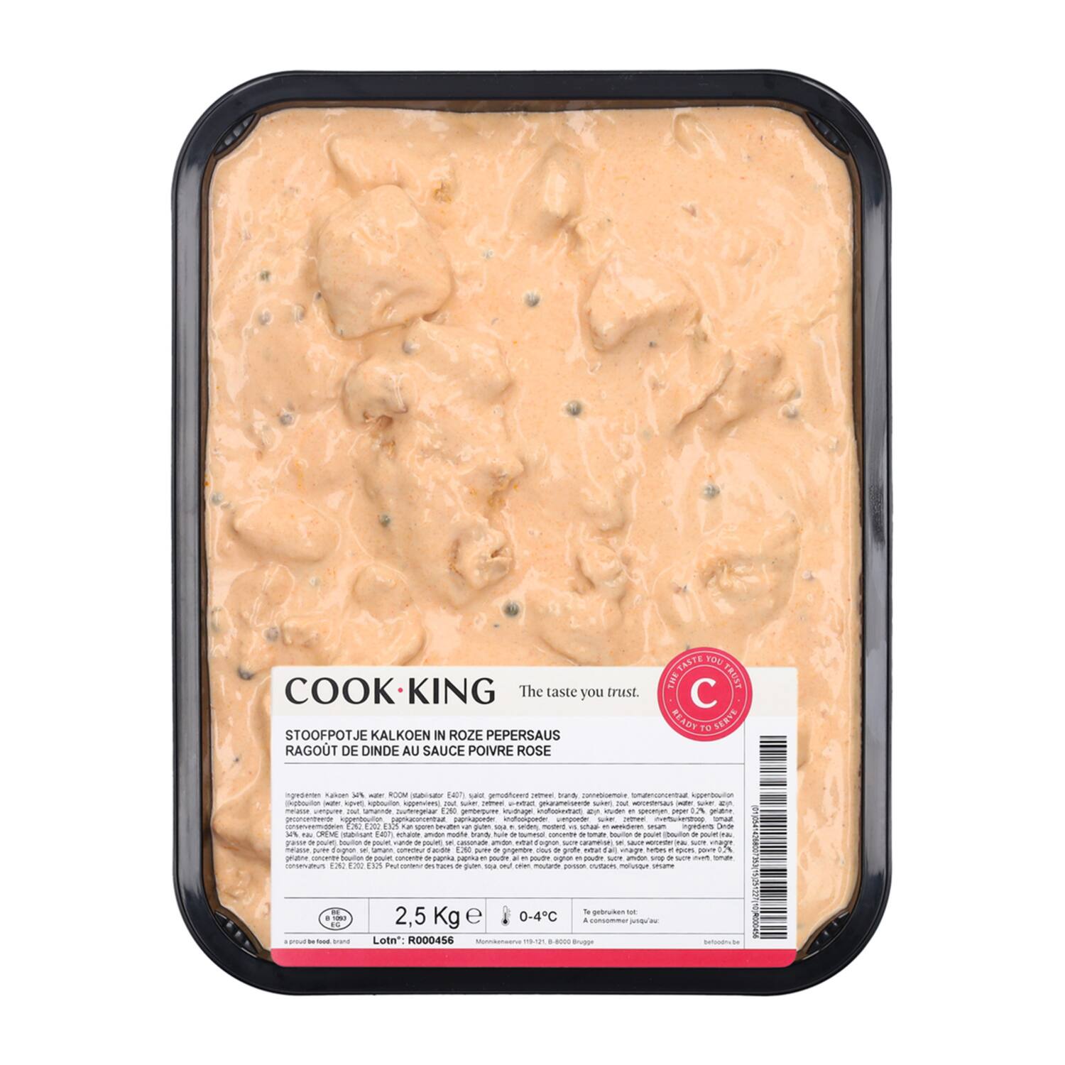 Cookking Stoofpotje van kalkoen in roze pepersaus 2,5 kg