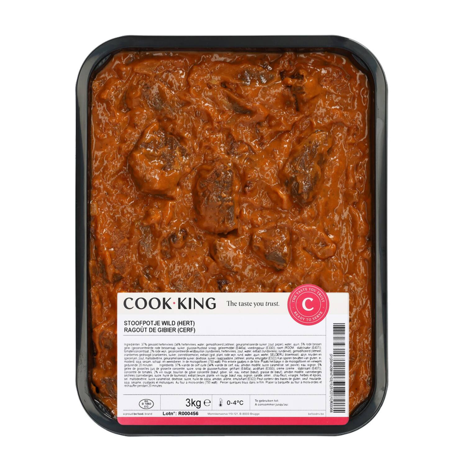 Stoofpotje wild (hert) 3 Kg COOKKING