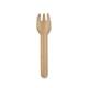 Kraft snackvorken met snijrand papier 13,2cm bruin 10x50st