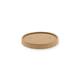Kraft deksels voor foodcontainer karton Ø9,2cm bruin 12x50st