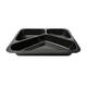 Foodyboxx menuschalen 3-vaks 22,7x17,8x3,2cm zwart 10x50st