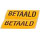 Etiketten 'betaald' 1000st