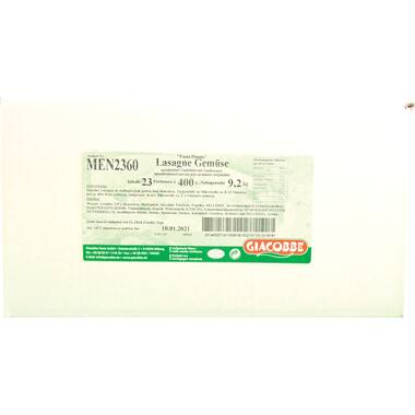 Giacobbe lasagne groente pronto 23x400g