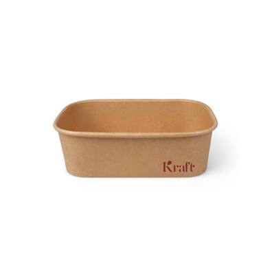 Kraft maaltijdbakken 750ml karton 17,3x12,3x5,7cm 12x25st
