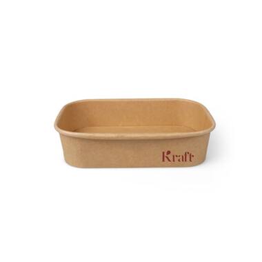 Kraft maaltijdbakken 500ml karton 17,3x12,3x4cm 12x25st