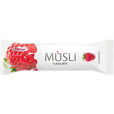 Tekmar Muesli yoghurt reep aardbei 32x30g