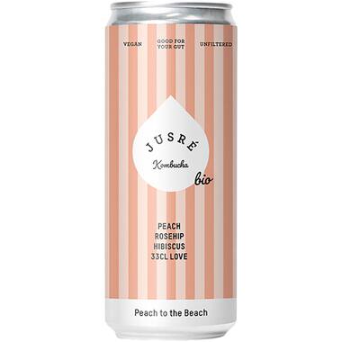 Jusré peach to the beach kombucha 24x330ml