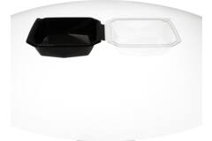 Octaview APET 185x185x90mm 800cc zwart + deksel transp