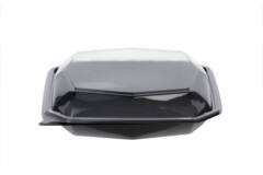 Octaview APET 225x225x65mm 925cc zwart + deksel transp