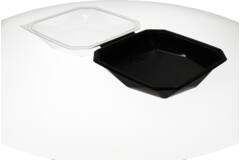 Octaview APET 225x225x80mm 1150cc zwart + deksel transp