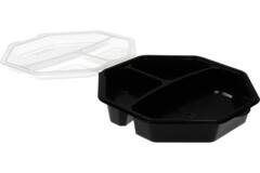 Plastic Bak Octaview zwart 3-vaks - 230x60mm 220/220/650cc