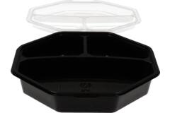 Plastic Bak Octaview zwart 3-vaks - 230x60mm 220/220/650cc
