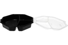 Plastic Bak Octaview zwart 3-vaks - 230x60mm 220/220/650cc