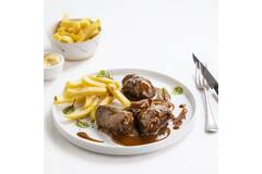 Cookking Varkenswangen zwarte peperroomsaus 2,5 kg